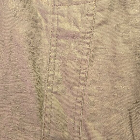 Coldwater Creek Gold Metallic Jacquard Button-Up Jacket PM - Picture 5 of 10